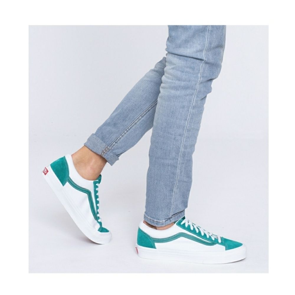 Vans Style 36 Classic Sport Cadmium Green True White Men Skate Shoes Size 13